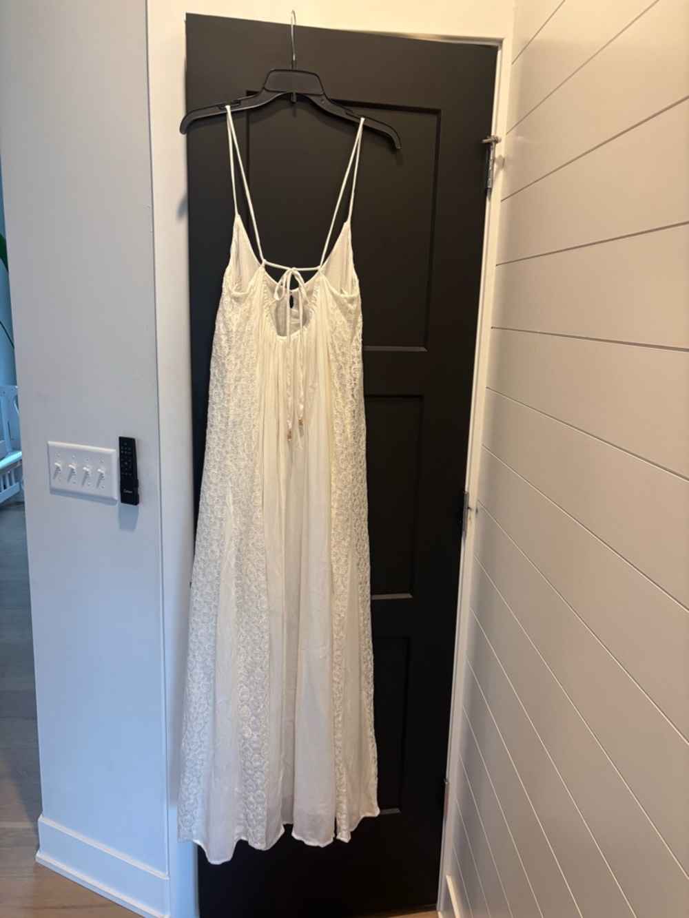 Free People Trail Of Flowers Maxi Dress Lace Ivory White Small NWT NEW bead tie - Picture 9 of 14